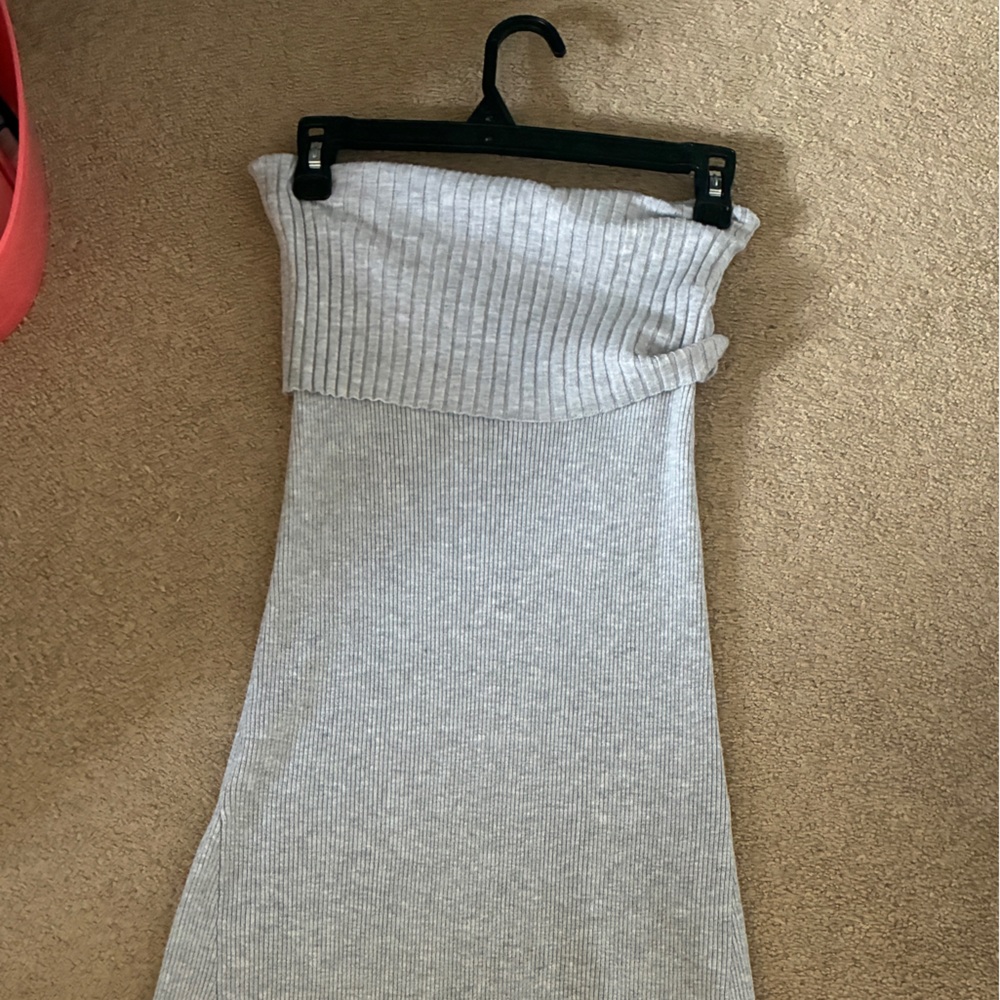 Ardene Gray Ribbed Knit Dress